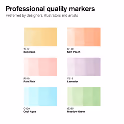 Winsor & Newton Promarker 6 Pastel Tones