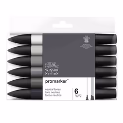 Winsor & Newton Promarker 6 Neutral Tones