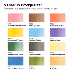 Winsor & Newton ProMarker Watercolor Marker Set  12 Count  Basic Tones