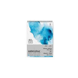 Winsor and Newton Watercolour Paper Pad 305 x 406 cm 12 Sheets 300 gm Spiral Bound Cold Pressed Acid Mixture of 25 Percent Cotton and Cellulose Fibres