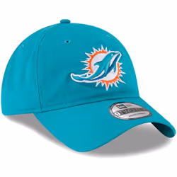 New Era NFL Core Classic 9TWENTY Adjustable Hat Cap One Size Fits All (Miami Dolphins)