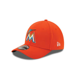 MLB Miami Marlins Junior Team Classic Road 39Thirty Stretch Fit Cap  Orange  Toddler/Child