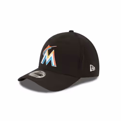 MLB Miami Marlins Junior Team Classic Home 39Thirty Stretch Fit Cap  Black  Child/Youth
