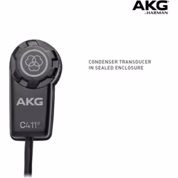 AKG Pro Audio C411 PP High-Performance Miniature Condenser Vibration Pickup for Stringed Instruments with MPAV Standard XLR Connector