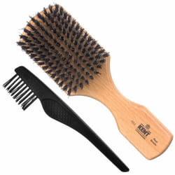 Kent OG2 Club Hair Brush  Small Boar Bristle Hair Brush for Men  Natural Boar Bristle Beard Brush for Men  Beechwood Kent Brush for Hair and Beards