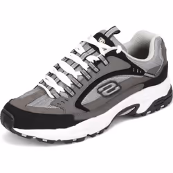 Skechers Sport Men's Stamina Nuovo Cutback Lace-Up Sneaker Charcoal/Black 8 2E US