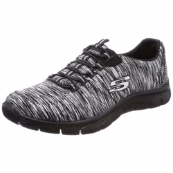 Skechers Women's Empire Game ON Sneaker Black Charcoal 7 M US
