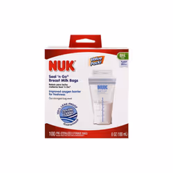 NUK, Seal 'n Go, 100 Pre-Sterilized Breast Milk Storage Bags, 180ml