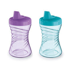 First Essentials by NUK Fun Grips Hard Spout Spill Proof Sippy Cup  10 oz  2-Pack - BPA Free  Spill Proof Sippy Cup