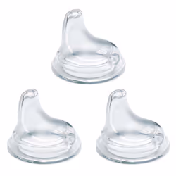 NUK Replacement Silicone Spout for NUK Active and Learner Cups Clear Pack of 3