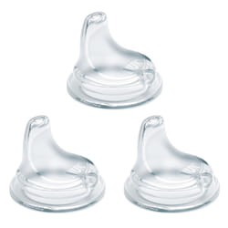 NUK Replacement Silicone Spout for NUK Active and Learner Cups  Clear  Pack of 3