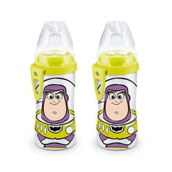 NUK Buzz Lightyear Active Cup  10 Oz  2-Pack - BPA Free  Spill Proof Sippy Cup