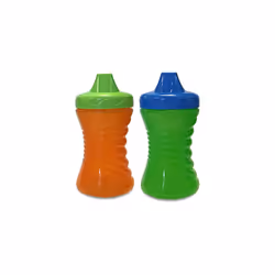 Gerber Graduates Fun Grips Hard Spout Sippy Cup (Colors may vary), 10-Ounce, 2 cups