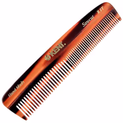 Kent R7T The Apsley Fine and Wide Tooth Beard and Hair Comb  Pocket Travel Comb for Men and Women