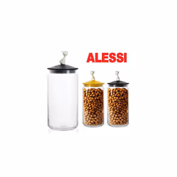 Alessi AMMI22 B Mio' Jar Container, black, black