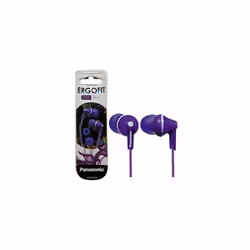 Panasonic Ergo-Fit Earbud Style Headphones Earphones RP-HJE125 Purple