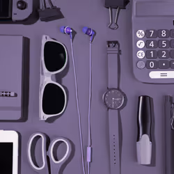 Panasonic ErgoFit Earbud Headphones +Mic Earphones RP-TCM125 Purple