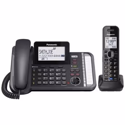 Panasonic KX-TG9581B, DECT telephone, Wireless handset, Speakerphone, 3000 entries, Caller ID, Black