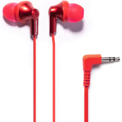 Panasonic ErgoFit In-Ear Earbud Headphones RP-HJE120 Metallic Red