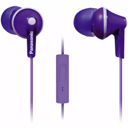 Panasonic ErgoFit Earbud Headphones Microphone Earphones Purple