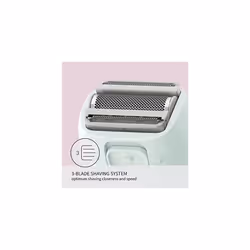 Close Curves Electric Razor for Women, Cordless 3-Blade Shaver with Pop-Up Trimmer, Wet Dry Operation - ES-WL60-G (Mint)