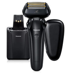Panasonic Electric Razor for Men Electric Shaver ARC6 SixBlade Electric Razor with Premium Automatic Cleaning and Charging Station ESLS9AK Black