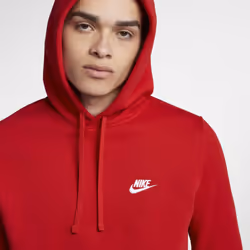 Nike Men's Sportswear Club Pullover Hoodie  University Red/University