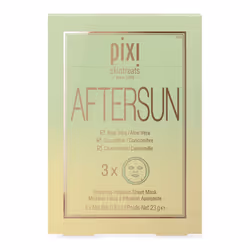 Pixi Beauty Aftersun Sheet Mask Instant Calming Soothing Skin Treatment Aloe Vera Cucumber Chamomile Cooling Mask 3 Masks P ...