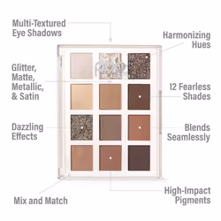 POP Beauty LIGHTSHOW PALETTE | BASIC - Eyeshadow Palette  12 Shades  Complementary Colours  Multi-Textured  Richly-Pigmented | Matte  Metallic  Satin
