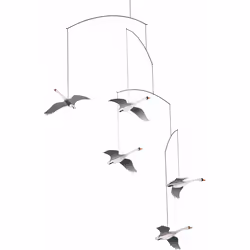 Flensted Mobiles Scandinavian Swan Hanging Mobile - 22 Inches - High Quality Cardboard