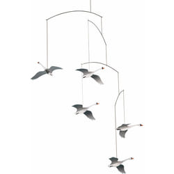 Flensted Mobiles Scandinavian Swan Hanging Mobile - 22 Inches - High Quality Cardboard