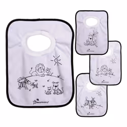 Terry Cloth Pullover Baby Bibs - Super Absorbent for Feeding and Drooling Toddlers - Owl and Whales, 4 Count (Pack of 1), L53 ...