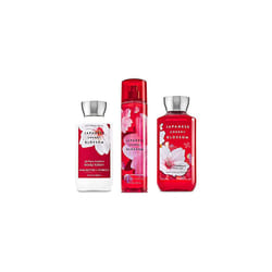 Bath & Body Works Japanese Cherry Blossom Set - Shower Gel 10 oz, Fragrance Mist 8 oz, Body Lotion 8 oz