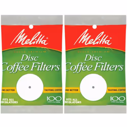 Melitta 3.5 Inch White Disc Coffee Filters (Pack of 2)