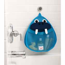 Baby Bath Toy Bag for Bath Toys - Large Hanging Organiser Bathroom Storage Net, Wall Hanging Bath Tidy, Walrus