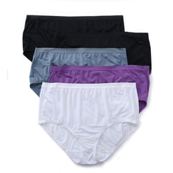 Fruit of the Loom Women's Plus Size Fit for Me 5 Pack Brief Panties  Assorted  2X-Large (9)