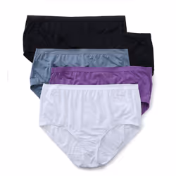 Fruit of the Loom Women's Plus Size Fit for Me 5 Pack Brief Panties  Assorted  4X-Large (11)