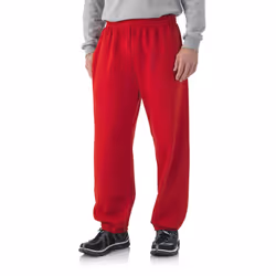 Fruit of the Loom Mens Elastic Bottom Sweatpant-True Red-4XL