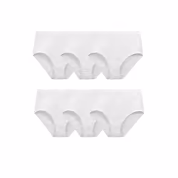 Fruit of the Loom Women's Eversoft Underwear  Tag Free & Breathable  Available in Plus Size  Brief-Cotton-6 Pack-White  8