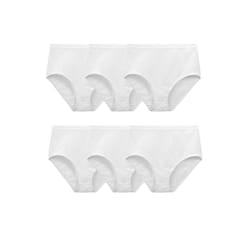 Fruit of the Loom Women's Eversoft Underwear  Tag Free & Breathable  Available in Plus Size  Brief-Cotton-6 Pack-White  8