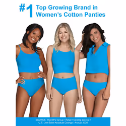 Fruit of the Loom Women's Eversoft Underwear  Tag Free & Breathable  Available in Plus Size  Brief-Cotton-6 Pack-White  8