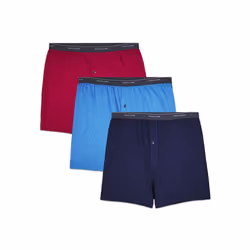 Fruit of the Loom Men's Tall Tag-Free Underwear  Big Man-Knit Boxer-3 Pack Colors May Vary  3X-Large