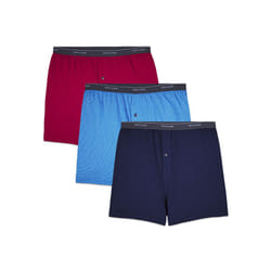 Fruit of the Loom Men's Tall Tag-Free Underwear  Big Man-Knit Boxer-3 Pack Colors May Vary  3X-Large