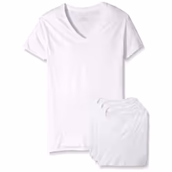 Fruit of the Loom Men's Premium V-Neck Tee (Pack of 4) White Large