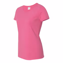 Fruit of the Loom HD Cotton Women's Short Sleeve T-Shirt - XL, Retro Heather Pink