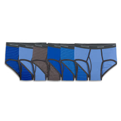Fruit of the Loom mens Tag-free Cotton Briefs Underwear  6 Pack - Assorted Stripe/Solids  Medium US