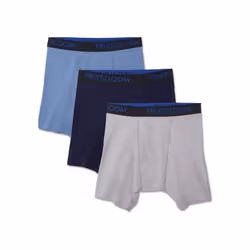 Fruit of the Loom Men's Premium 3pk Breathable Cotton Micro-mesh Boxer Brief assorted Small