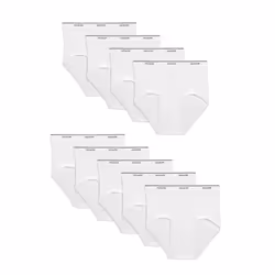 Fruit Of The Loom Mens Tag-free Cotton Briefs  9 Pack - White  Small U
