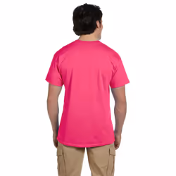 Fruit of the Loom Men's Crew T-Shirt (2 Pack)  Cyber Pink  X-Large