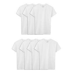 Fruit Of The Loom Boys Eversoft Cotton Undershirts  T Shirts  Tank Tops Underwear  T Shirt  Boys  7 Pack  White  XLarge US
